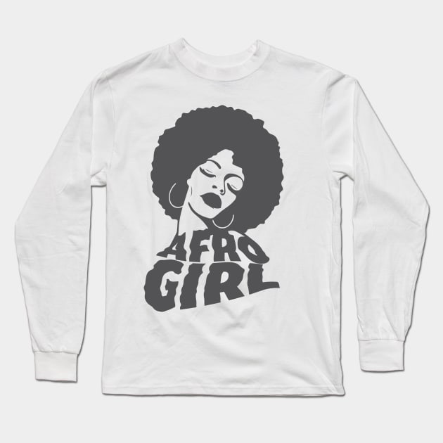 Afro Girl Long Sleeve T-Shirt by TheBlackSheep